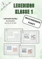 Vorschau - Spiele - Lesebingo Klasse 1 nach Lehrwerk Karibu - wachsendes Paket - Deckblatt