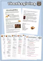 Vorschau - Arbeitsblätter - Thanksgiving Reading Comprehension - dreifach differenziert - Deckblatt