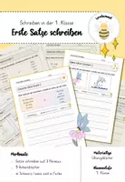 Vorschau - Arbeitsblätter - Erste Sätze schreiben - 9 Arbeitsblätter auf drei Niveaus - Deckblatt