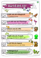 Vorschau - Stationenlernen - Würfel dich fit! - Tier Edition (Sport Grundschule) - Seite 1