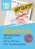 Vorschau - Mal- und Bastelvorlagen - Bilderrätsel Albrecht Dürer / Vertreter der Renaissance - Deckblatt