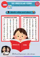 Aperçu - Apprentissages en autonomie - 100 IRREGULAR VERBS: Resource Pack (Colour and B&W) - Page 1
