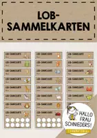 Vorschau - Fördermaterial/Inklusion - Positive Verstärkung / Belohnungssystem: Lob-Sammelkarte - Deckblatt