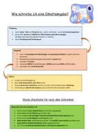 Vorschau - Arbeitsblätter - Wie schreibe ich eine Inhaltsangabe? - Deckblatt