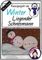 Vorschau - Stundenentwürfe - Kunst WINTER | Liegender Schneemann - Deckblatt