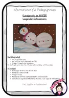 Vorschau - Stundenentwürfe - Kunst WINTER | Liegender Schneemann - Seite 1