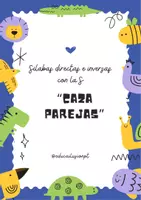 Vista previa - Juegos / Gamificación - "Caza Parejas" de la letra "S" Sílabas directas e inversas. - página 1