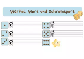 Vorschau - Stationenlernen - Würfel Wort & Schreibsport - Laufdiktat - Seite 3