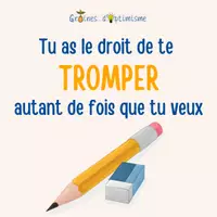Aperçu - Affichage - Pensée Positive - Tu as le droit de te tromper - Page de couverture