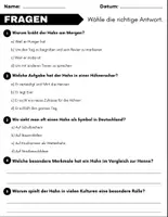 Vorschau - Spiele - Der Hahn: Leseverständnis und Kreuzworträtsel mit Lösungen - Seite 2