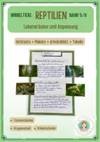 Vorschau - Arbeitsblätter - Reptilien Vorträge Lebensräume und Anspassung - Deckblatt