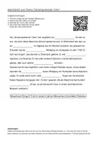Vorschau - Arbeitsblätter - Arbeitsblätter zum Thema "Schachspielender Türke" (Lückentext, Hörverstehen) + Lösung & MP3 - Deckblatt