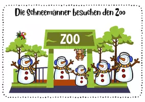 Vorschau - Spiele - Bewegungsgeschichte Laufspiel (Sport) - Schneemänner im Zoo - Seite 1