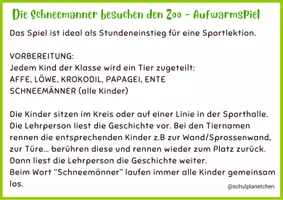 Vorschau - Spiele - Bewegungsgeschichte Laufspiel (Sport) - Schneemänner im Zoo - Seite 2