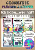 Vorschau - Spiele - KÖRPER FLÄCHEN GEOMETRIE - Ich habe... wer hat... - Deckblatt