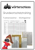 Vorschau - Arbeitsblätter - Grundwortschatztraining Funktionswörter (RLP) - Deckblatt