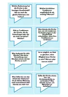 Vorschau - Aufgabenkarten - Kirche - Karten für Gesprächsanlässe und Diskussion (Klasse 6-8) - Deckblatt