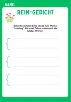 Vorschau - Arbeitsblätter - Gedichte zum Frühling Akrostichon/Elfchen/Reimgedicht - Seite 3