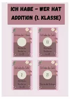 Vorschau - Spiele - Ich habe wer hat (Addition) 1. Klasse - Deckblatt