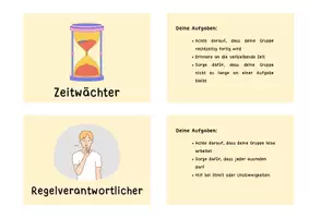 Vorschau - Aufgabenkarten - Beschreibungen für Gruppenrollen (Rollenkarten für SuS) - Seite 1