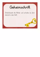 Vorschau - Arbeitsblätter - Diktatübung - Geheimschriftdiktat - Seite 1