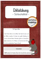 Vorschau - Arbeitsblätter - Diktatübung - Schleichdiktat - Deckblatt