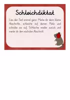 Vorschau - Arbeitsblätter - Diktatübung - Schleichdiktat - Seite 1