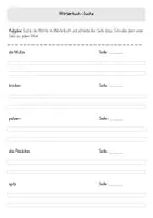 Vorschau - Arbeitsblätter - Diktatübung - Wörterbuch-Suche - Seite 3
