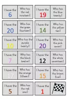 Vorschau - Spiele - Lesespiel colours and numbers (bis 20) Englisch - Seite 1