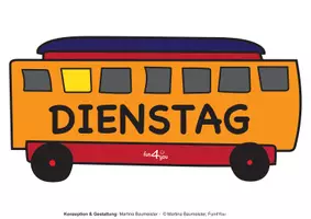 Vorschau - Mal- und Bastelvorlagen - Wochentage-Zug als Poster - Seite 3
