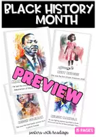 Vista previa - Decoración del aula - FREE Black History Month Posters ENGLISCH - página 1