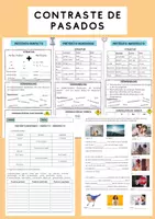 Vorschau - Arbeitsblätter - Contraste de pasados Indefinido, perfecto e imperfecto - Deckblatt
