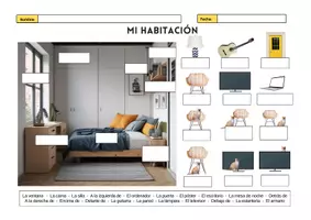 Vorschau - Arbeitsblätter - Mi habitación y las preposiciones Übersicht + Spiel - Seite 2
