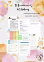 Vista previa - Hojas de trabajo - El Funcionament dels Volcans - Comprensió lectora i expressió escrita - Portada