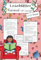 Vorschau - Arbeitsblätter - Leseblätter - Karneval (2. - 3. Klasse) - Deckblatt