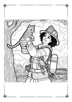 Vorschau - Mal- und Bastelvorlagen - Feuerwehr Ausmalbilder - Seite 2