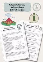 Vorschau - Text - Naturkatastrophen: Vulkanausbruch - Infotext und Quiz - Deckblatt