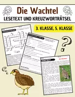 Vorschau - Spiele - Die Wachtel: Leseverständnis und Kreuzworträtsel mit Lösungen - Deckblatt