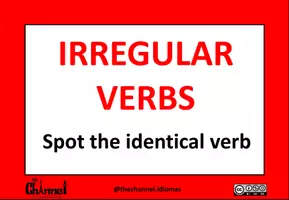 Aperçu - Jeux - 100 IRREGULAR VERBS: SPOT THE IDENTICAL VERB - Page 1