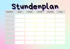 Vorschau - Merkblätter - Stundenpläne - Seite 1