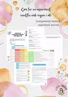 Vista previa - Hojas de trabajo - Com fer un experiment científic amb aigua i oli - Comprensió lectora i expressió escrita - Portada
