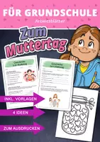 Vorschau - Mal- und Bastelvorlagen - Muttertagsbriefe und -bilder für Grundschüler - Deckblatt
