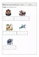 Vorschau - Arbeitsblätter - DaZ Material - Tiere und ihre Lebensräume - Seite 3
