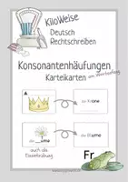 Vorschau - Aufgabenkarten - Karteikarten: Konsonantenhäufungen am Wortanfang - Deckblatt