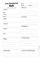 Vorschau - Mal- und Bastelvorlagen - Kuh Komplettpaket - mit Lesetext, Steckbrief, Lückentext, Suchsel, Quiz und Ausmalbildern - Seite 2