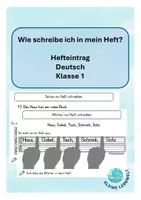 Vorschau - Arbeitsblätter - Hefteintrag für das Fach Deutsch (Wörter/Sätze) Klasse 1 - Deckblatt