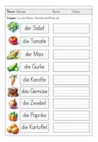 Vorschau - Arbeitsblätter - DaZ Material - Gemüse - Seite 3