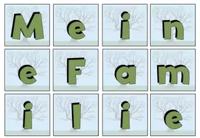 Vorschau - Präsentationen/Tafelbilder - Stammbaum "Meine Familie" zum Aufhängen an Tafel oder Wand - Seite 1
