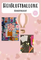 Vorschau - Mal- und Bastelvorlagen - Ein Heißluftballon voller Herzen - Deckblatt
