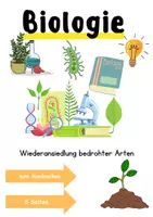Vorschau - Stationenlernen - Wiederansiedlung bedrohter Arten Informationen und Arbeitsblätter - Deckblatt